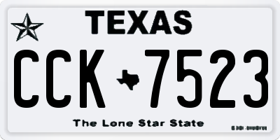 TX license plate CCK7523