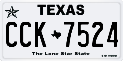 TX license plate CCK7524