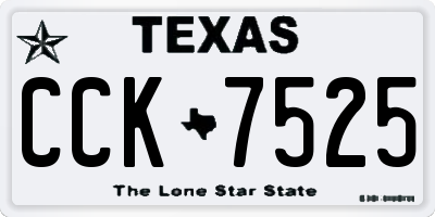 TX license plate CCK7525