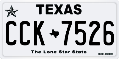 TX license plate CCK7526