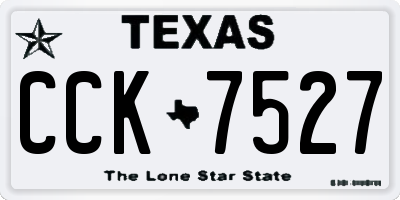 TX license plate CCK7527
