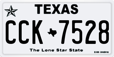 TX license plate CCK7528