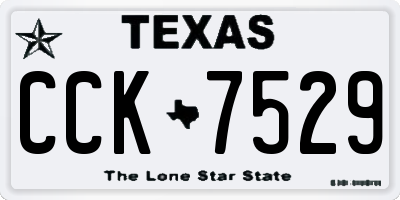 TX license plate CCK7529