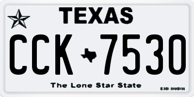 TX license plate CCK7530