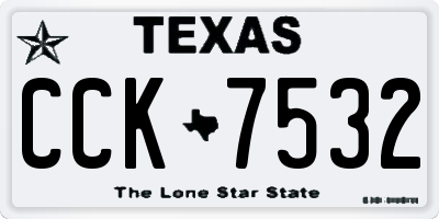 TX license plate CCK7532