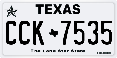 TX license plate CCK7535
