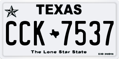 TX license plate CCK7537