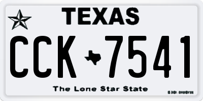 TX license plate CCK7541