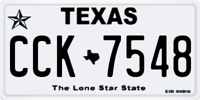 TX license plate CCK7548