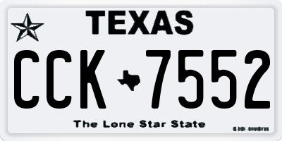 TX license plate CCK7552