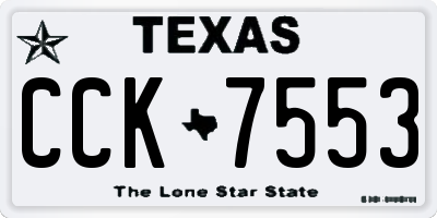 TX license plate CCK7553