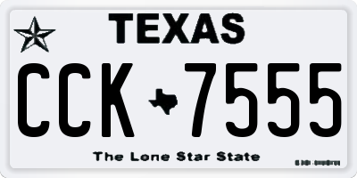 TX license plate CCK7555