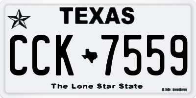 TX license plate CCK7559