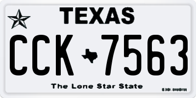 TX license plate CCK7563