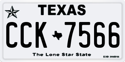 TX license plate CCK7566