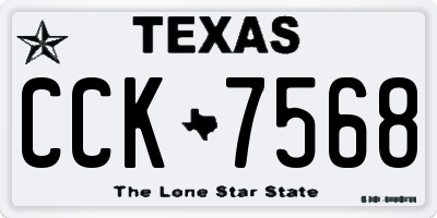 TX license plate CCK7568