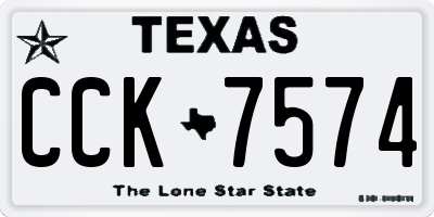 TX license plate CCK7574