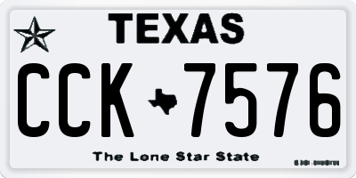 TX license plate CCK7576