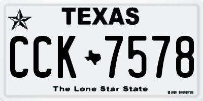 TX license plate CCK7578