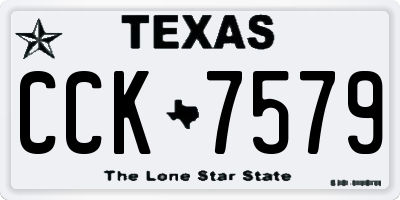 TX license plate CCK7579