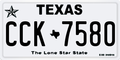 TX license plate CCK7580