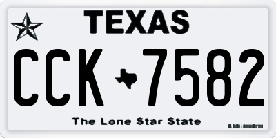 TX license plate CCK7582
