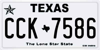 TX license plate CCK7586