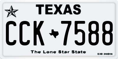 TX license plate CCK7588