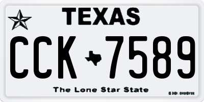 TX license plate CCK7589