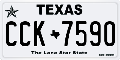 TX license plate CCK7590