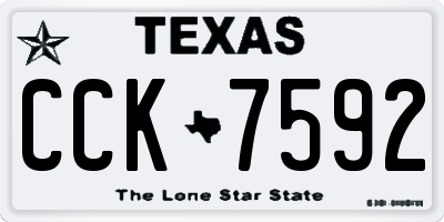 TX license plate CCK7592
