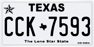 TX license plate CCK7593