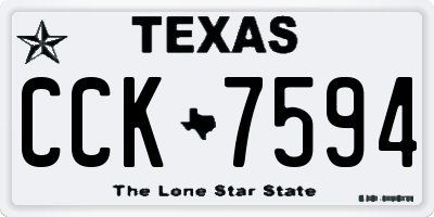 TX license plate CCK7594