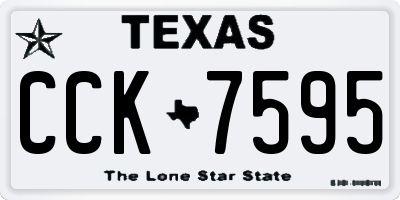 TX license plate CCK7595