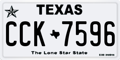 TX license plate CCK7596