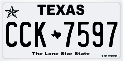 TX license plate CCK7597