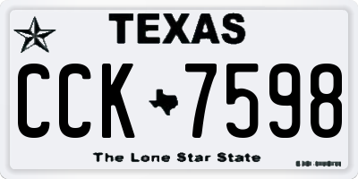 TX license plate CCK7598