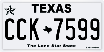 TX license plate CCK7599