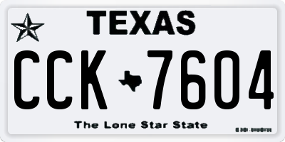 TX license plate CCK7604