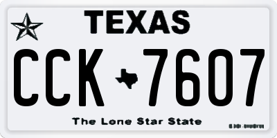 TX license plate CCK7607