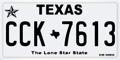 TX license plate CCK7613