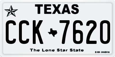 TX license plate CCK7620