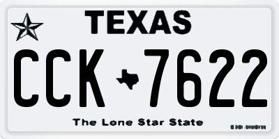TX license plate CCK7622