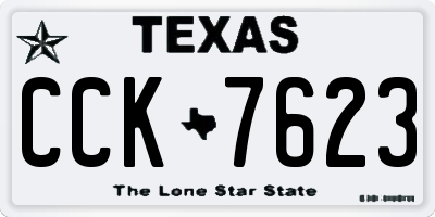 TX license plate CCK7623