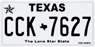 TX license plate CCK7627