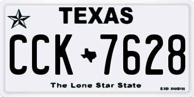 TX license plate CCK7628