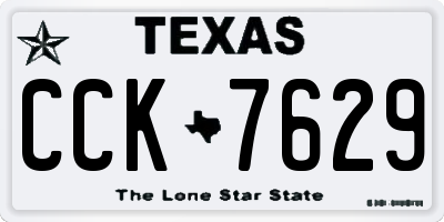TX license plate CCK7629