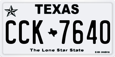 TX license plate CCK7640