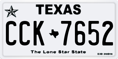 TX license plate CCK7652