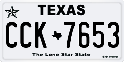 TX license plate CCK7653